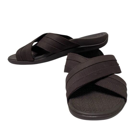 Vionic Tide Slide Men's Chocolate Brown Sandals NW/OB 10.5 M READ - Picture 3 of 11